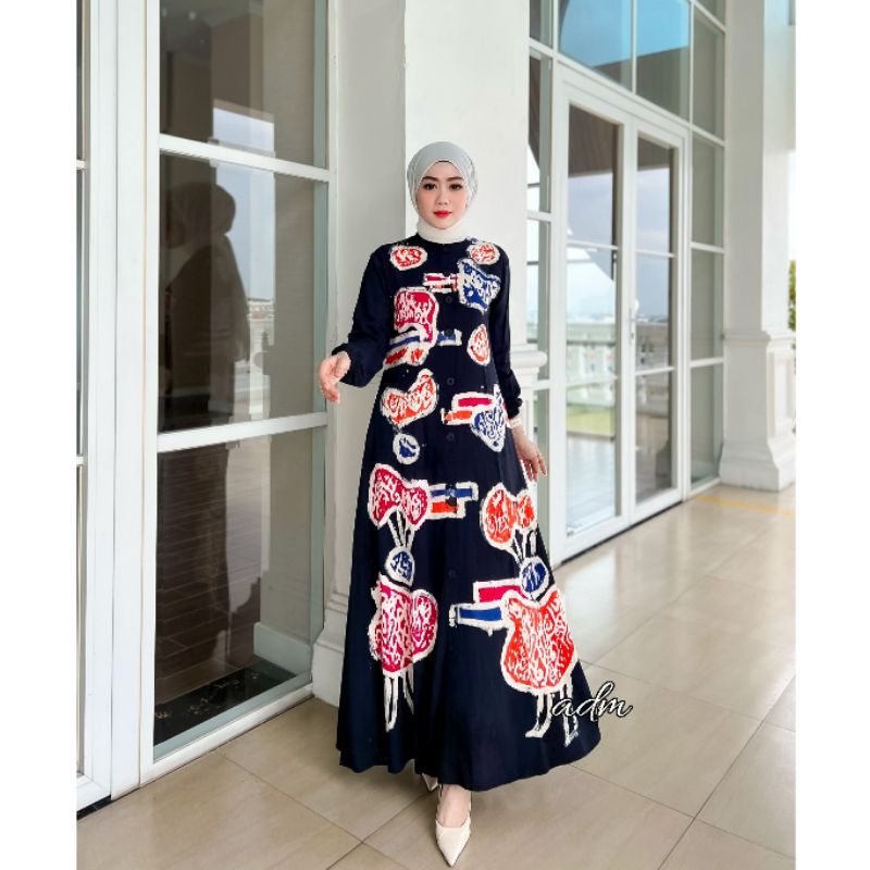 ARTISTIC DRESS GAMIS TWILL CANDI MEKAR TERBARU / SHALDA BATIK PEKALONGAN