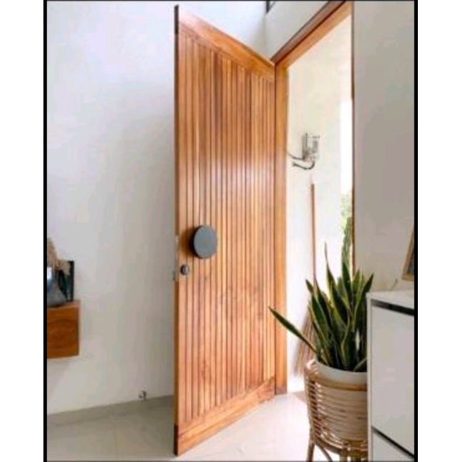 Kusen Pintu Single Berikut Daun Pintu Minimalis Modern