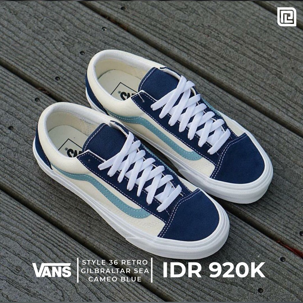 vans retro sport style 36 gibraltar sea & cameo blue shoes