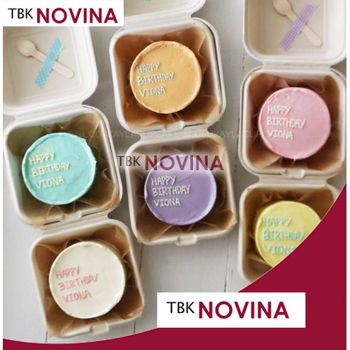 BOX BAGGASE BURGER KOREA CAKE / KOTAK KUE KOREA BENTO CAKE BURGER 6 INCH