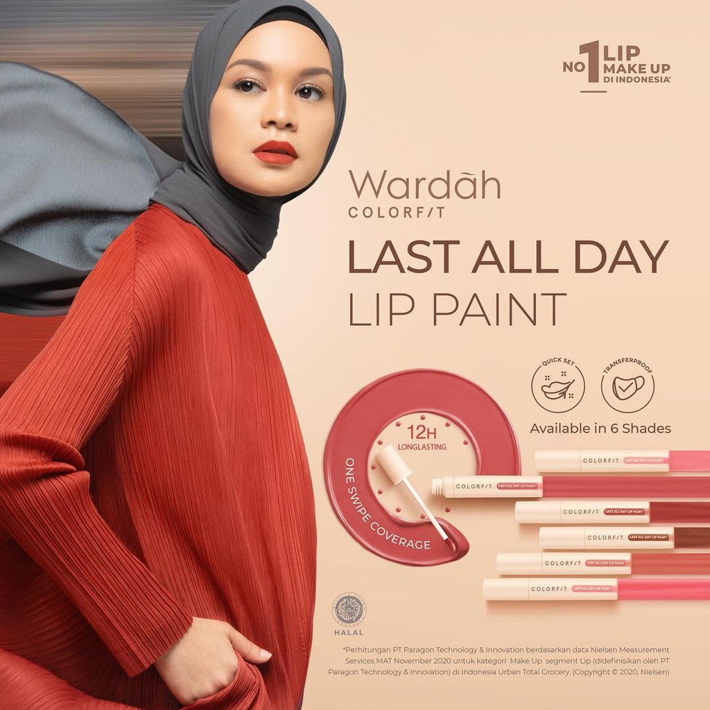 ❤️GROSIR❤️ Wardah Colorfit Last All Day Lip Paint / Tahan Lama 12 Jam