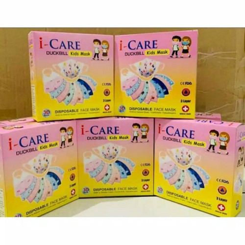 MASKER ICARE I-CARE DUCKBILL KIDS MASK ANAK MOTIF ISI 25