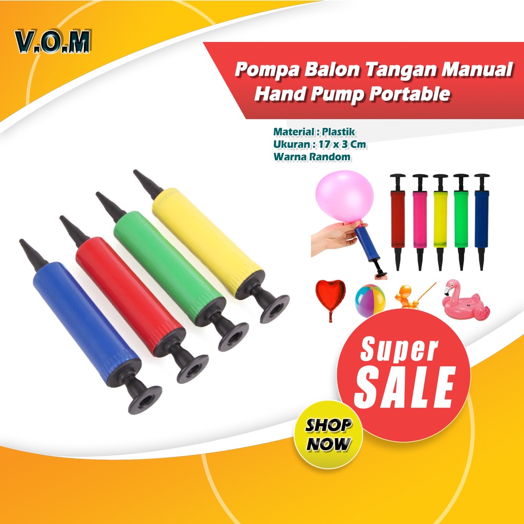 Pompa Balon Tangan Manual Pompa Bola Pelampung Hand Pump Portable 0764