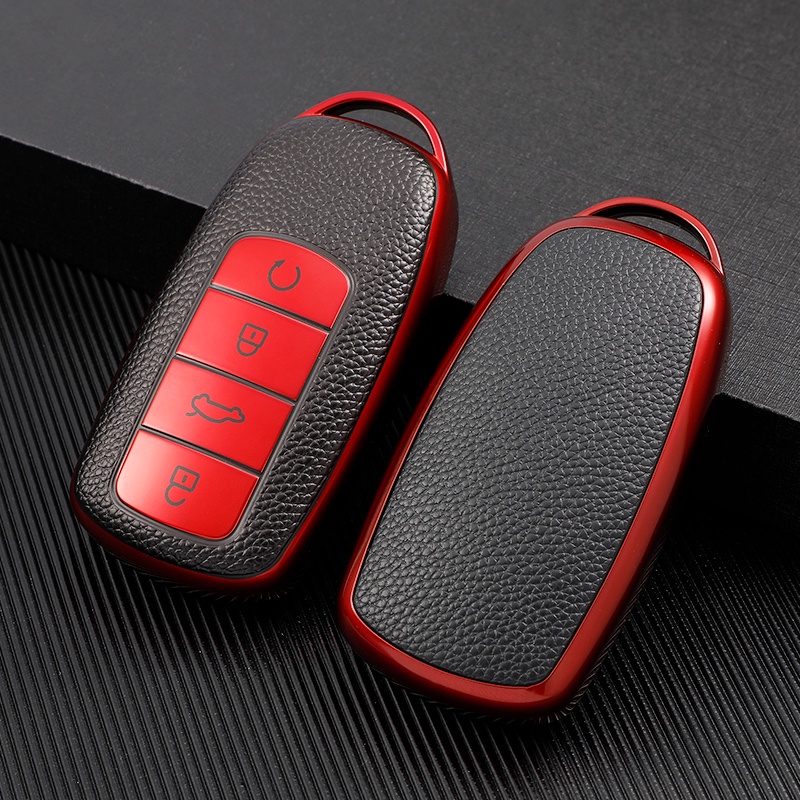 Casing Kunci Mobil 4 Tombol Bahan Kulit TPU Untuk Chery Tiggo 8 Pro 2021 2022