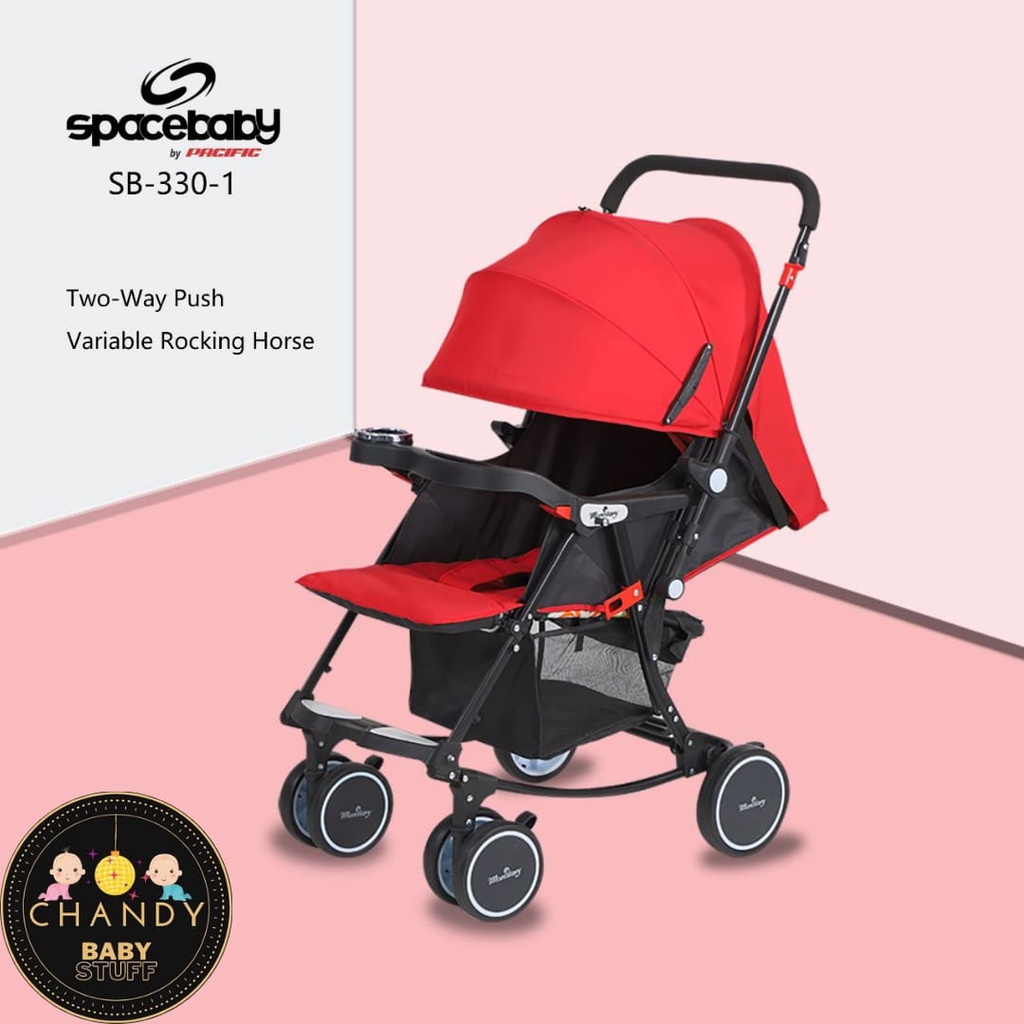 STROLLER BABY BISA AYUN DAN HADAP DUA ARAH SPACE BABY SB 330-1