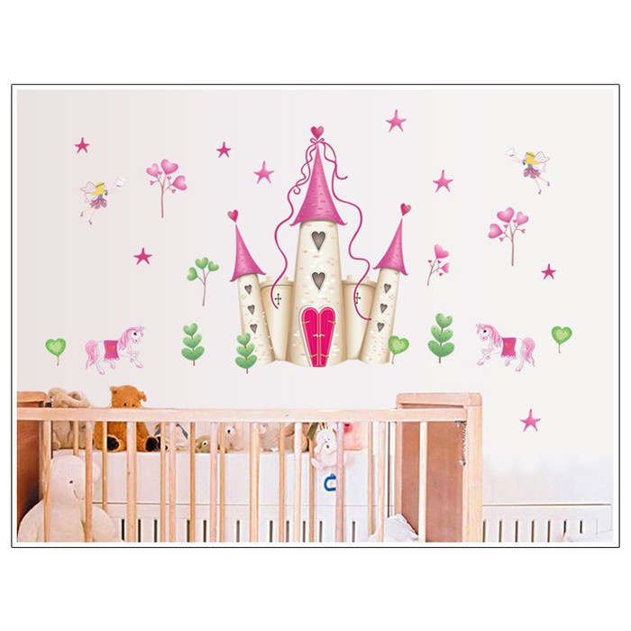 Wallsticker castle pink / DF5083