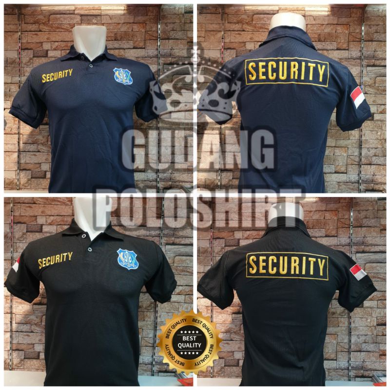 KAOS SECURITY / KAOS KERAH SECURITY / POLO SECURITY BORDIR