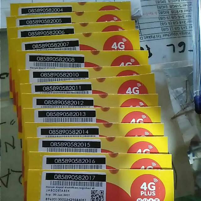 No Cantik Indosat edisi seri Tahun lahir