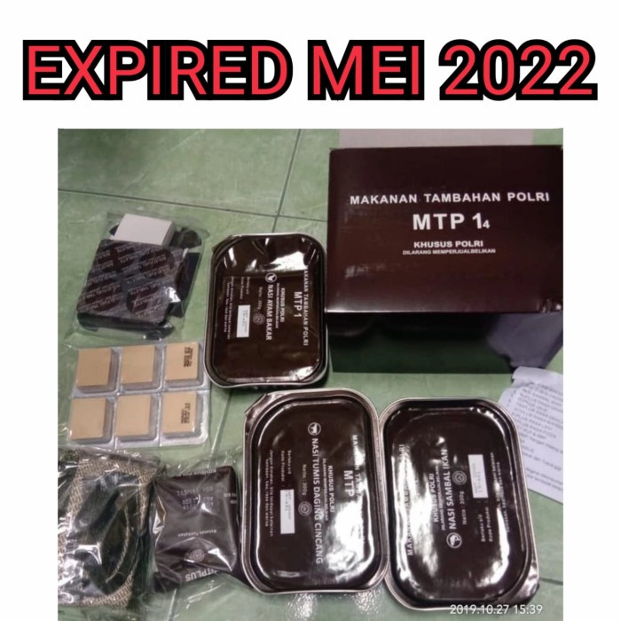 

Gg01Hh Mre Ransum Mtp Makanan Darurat T2Sp Survival Food Ds01Gkk