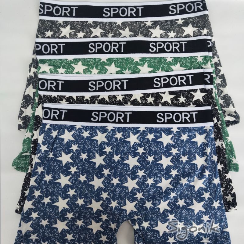 Boxer Celana Dalam Sport Pria Dewasa Cowok Remaja ABG Free Size L fit XL All Size Motif Murah