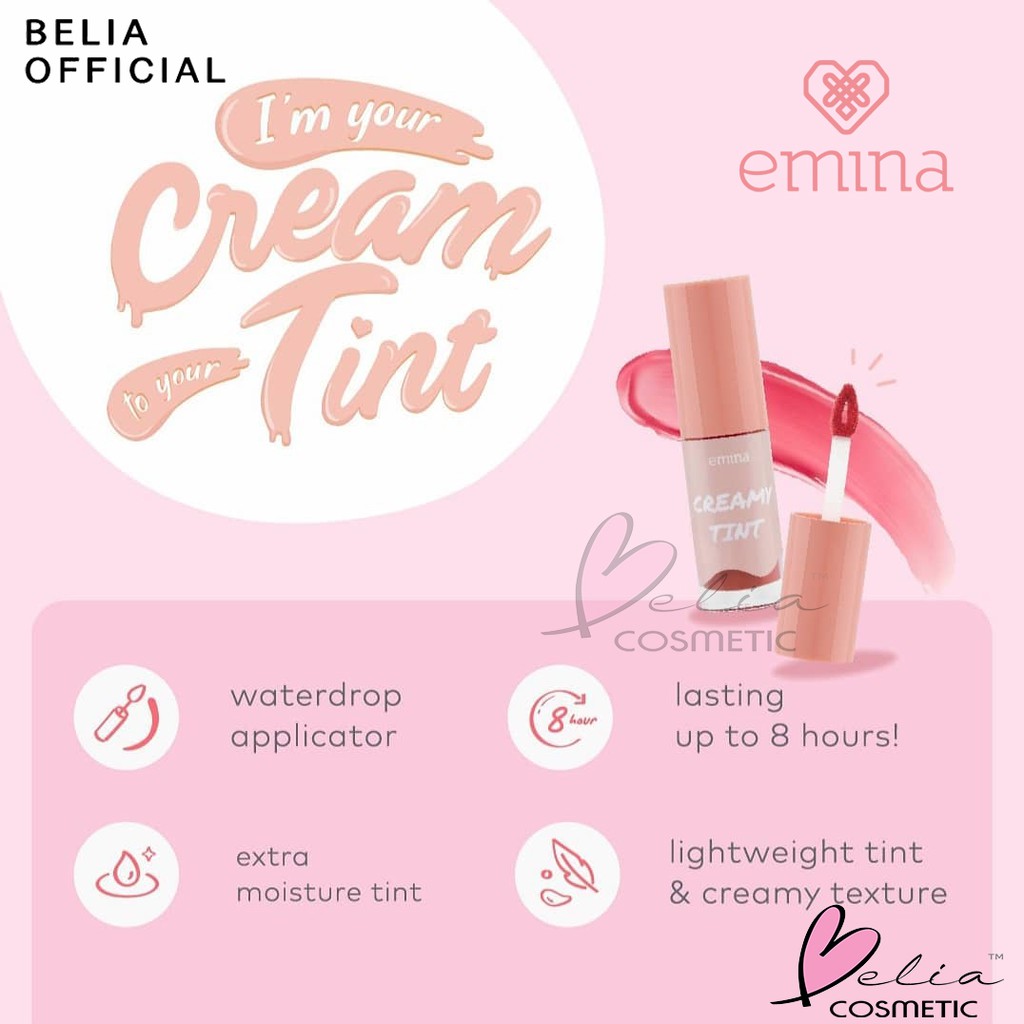 ❤ BELIA ❤ EMINA Creamy Tint NEW 1-5 3.6g | lip tint creammy emina creamytint