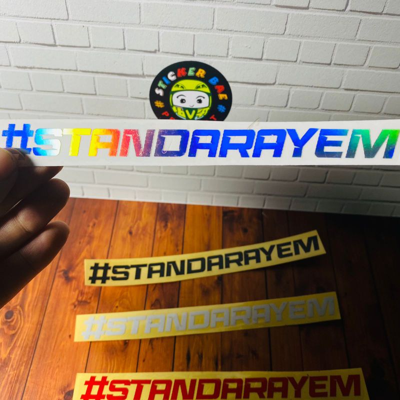 Stiker STANDAR AYEM cutting sticker reflektive nyala 1pcs