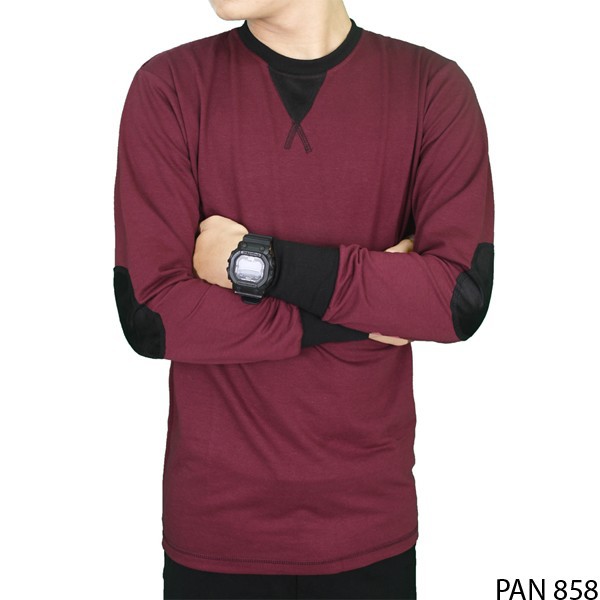 Kaos Casual Panjang Terry Merah Maroon – PAN 858