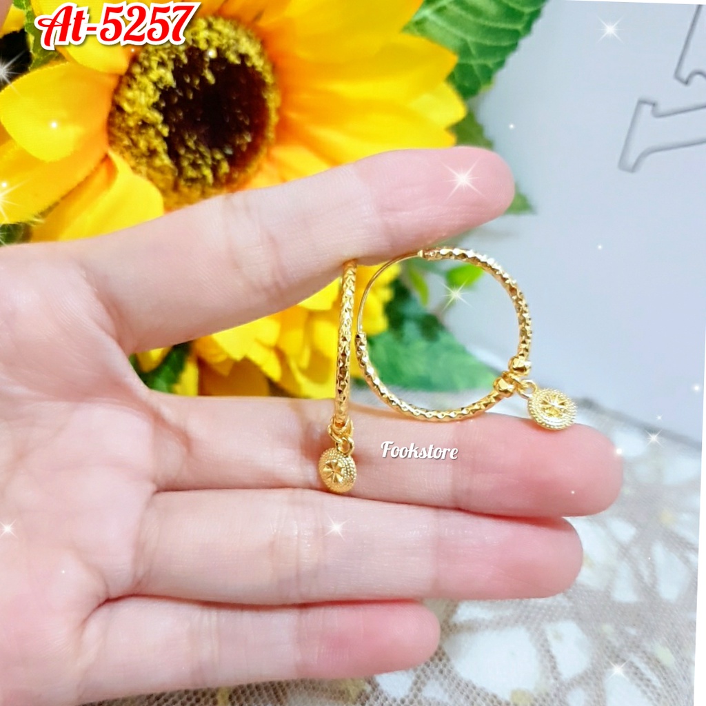 PERHIASAN XUPING ANTING HOOP BULAT KOREAN RING MODEL TERBARU