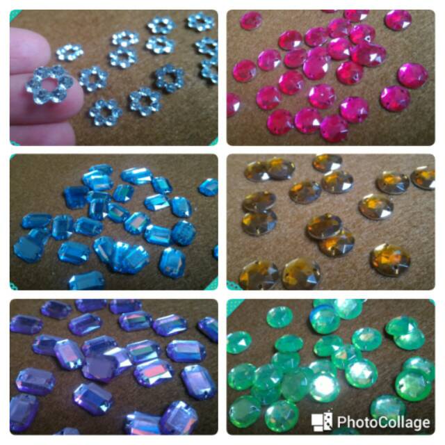 

TERMURAH!! Manik2/ Motek tempel, Jahit diameter 1 cm isi 10 pcs