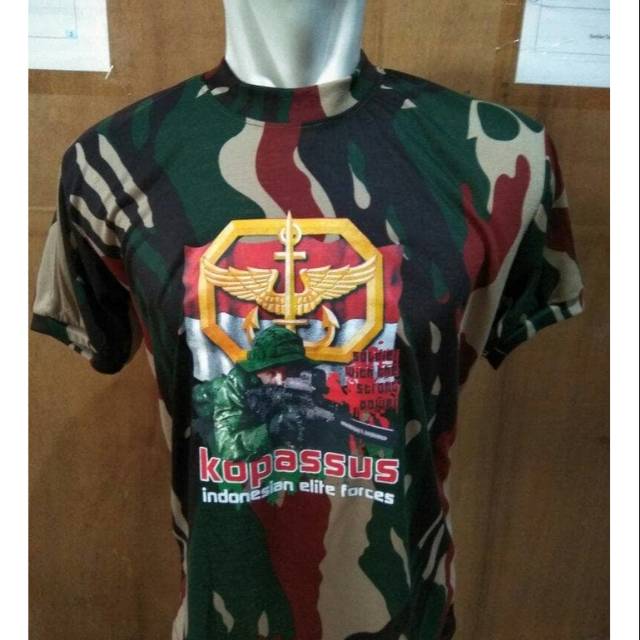Kaos |Kaos Oblong Loreng |Kaos Loreng kopassus |Kaos Kopassus Loreng | Kaos dalam kopassus