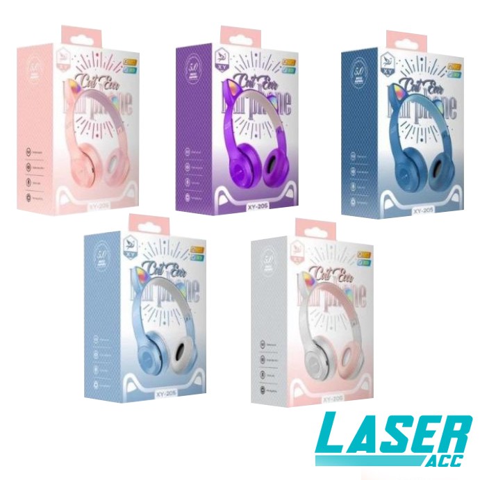 Headphone LASER Cat Ear LED Wireless Bluetooth 5.0