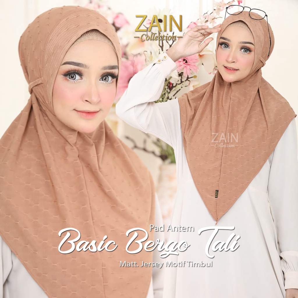 Jilbab Instan Bergo Basic Tali Ori Zain Collection-MOCCA