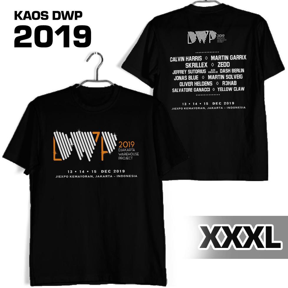 Kaos DWP 2019 Hitam Black Lengan Pendek XXXL Bigsize Ukuran Besar DNC Labels