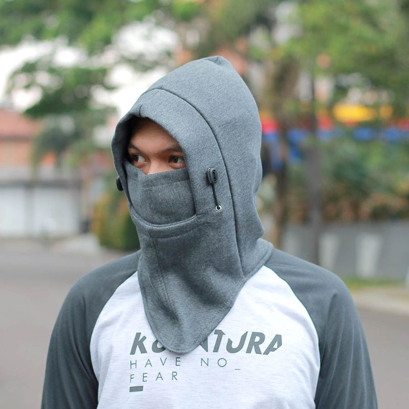 Kupluk Polar Pria Topi Masker Outdoor Multifungsi Tebal Adem Bahan Premium Original