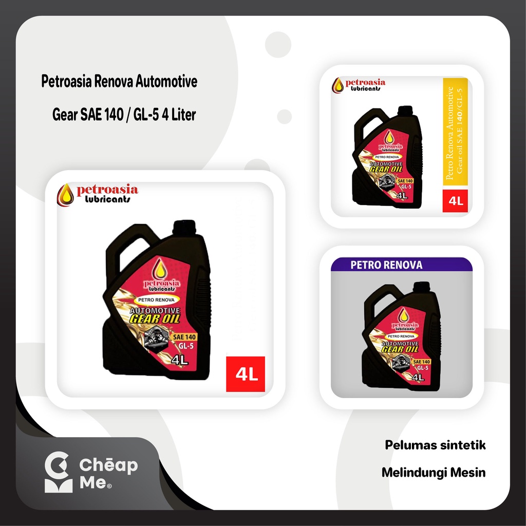 Oli Gardan Mobil RENOVA SAE 140/GL-5 4 LITER SNI / Petro Renova Automotive Gear oil SAE 140/GL-5 / P