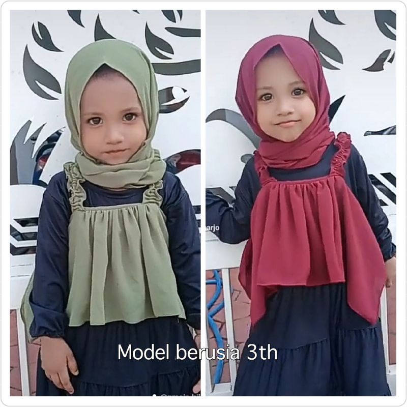 Vins Tanktop Layer Ceruty Babydoll Anak outher Hijab Fashion Ootd Anak Bayi