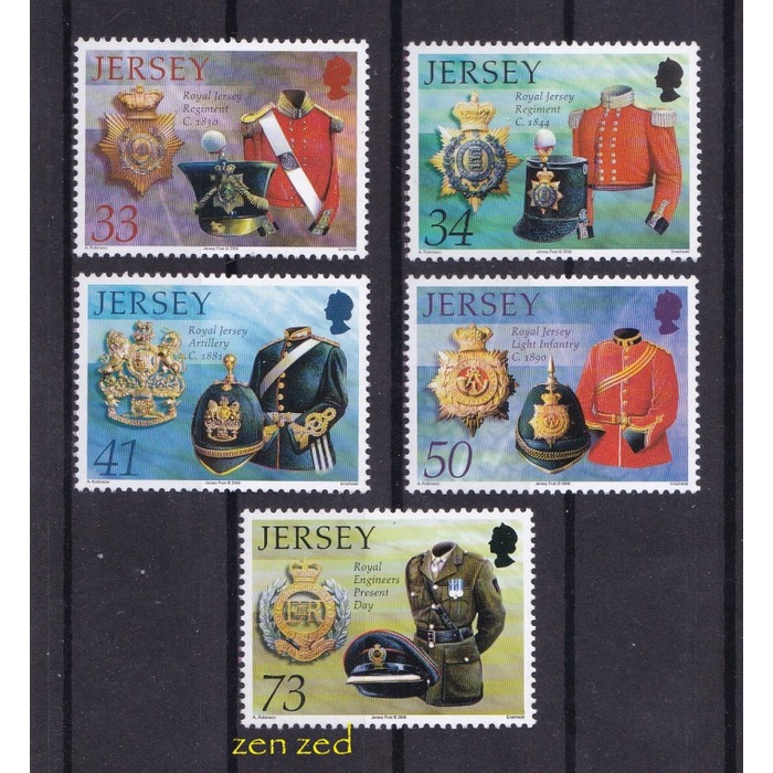 

0069 Perangko Jersey 2006 The Royal Civil Defence - Uniforms 5v Mnh