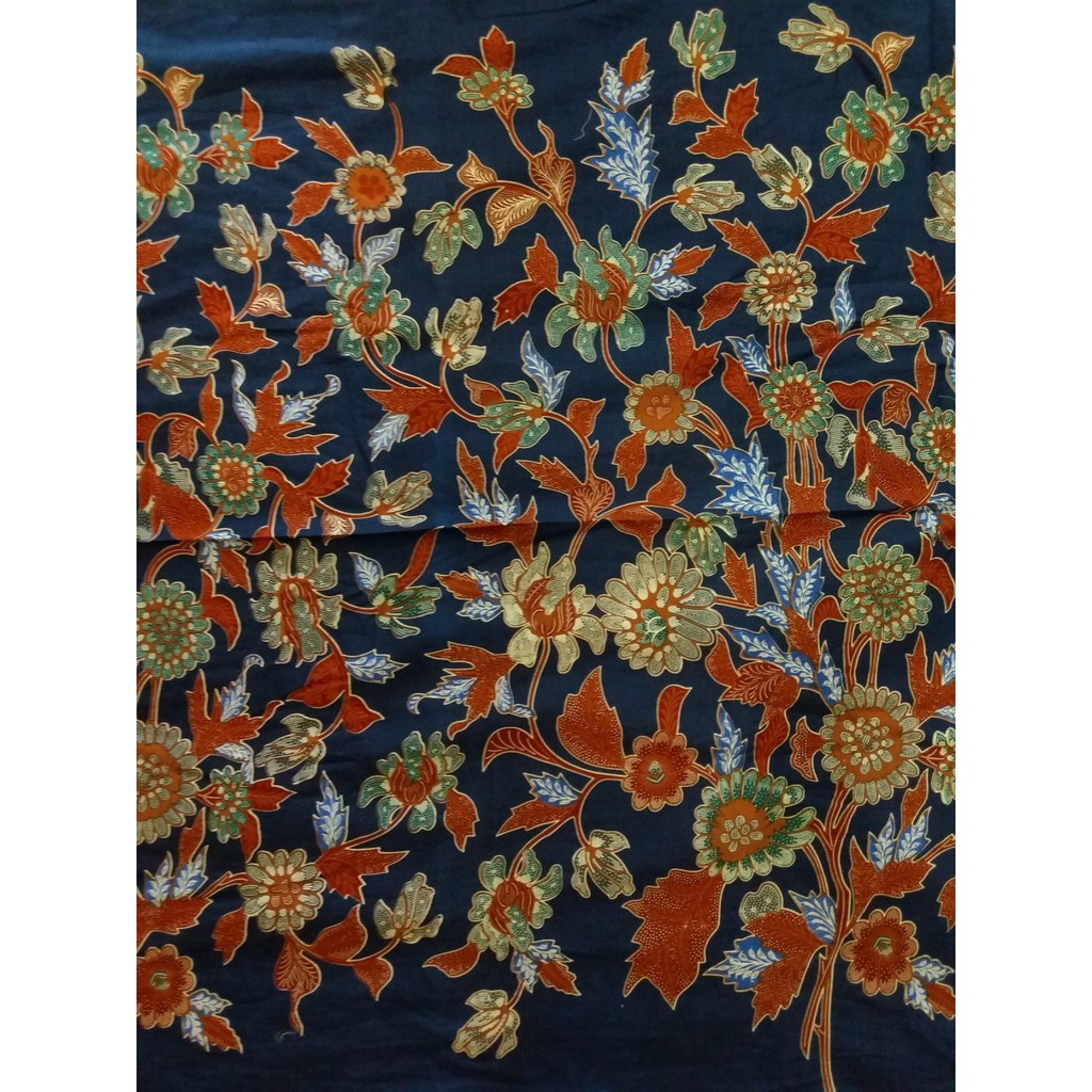 Bahan Batik Meteran Katun | Kain Batik Solo | Bahan Seragam Batik Solo Asli Katun Kembang Matahari