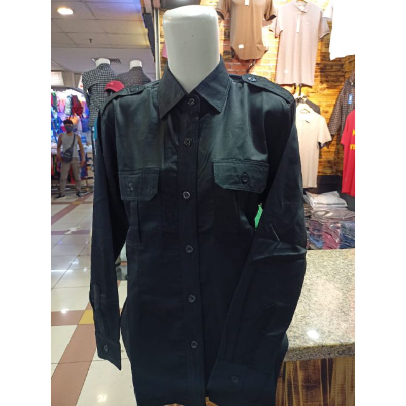 Kemeja seragam kerja drill, baju kantor, kemeja kantor, PDH wanita, seragam pangkat wanita