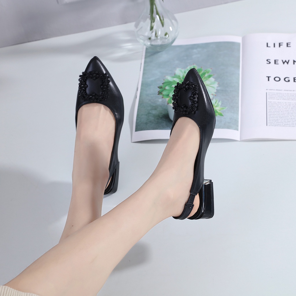 JISO RYONA ZEN-288 Sepatu Kerja Wanita Heels 3cm Slingback Import