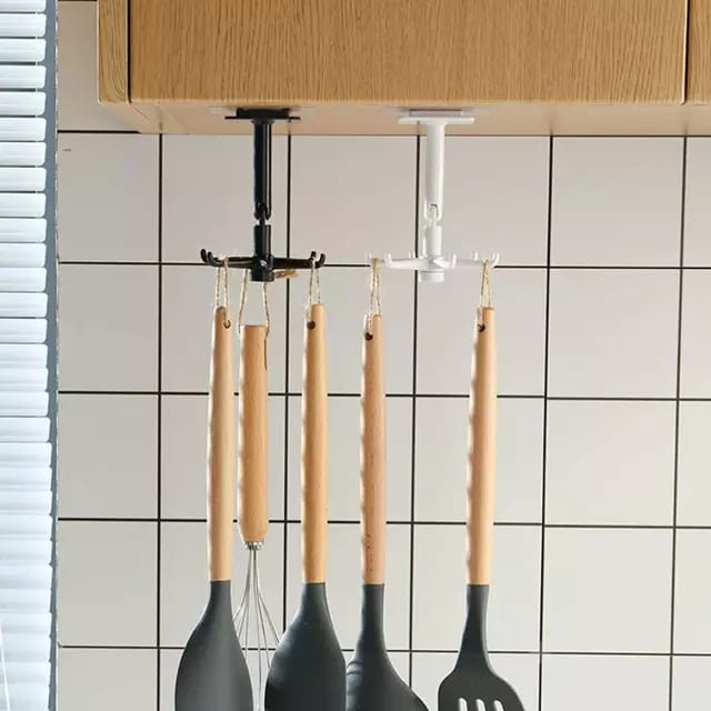 AZ Gantungan Spatula Barang Putar 360 Derajat/ 6 Hook