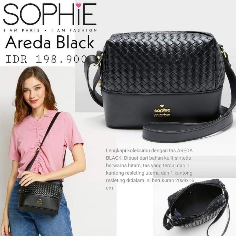 TAS SELEMPANG AREDA BLACK SOPHIE MARTIN