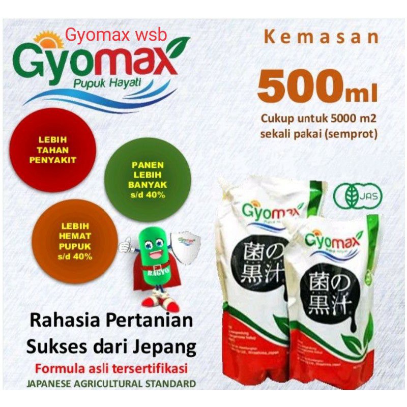 Pupuk Hayati Gyomax_Kemasan 500ml