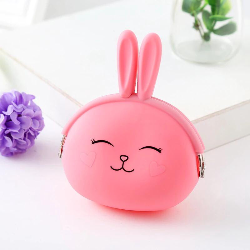 ☀INDOLAND☀ D028 DOMPET KOIN SILIKON JELLY KARAKTER KELINCI BUNNY TEMPAT UANG COIN POUCH SERBAGUNA