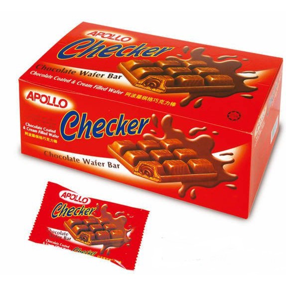 

Apollo Checker Chocolate Wafer Bar 24s x 30gr