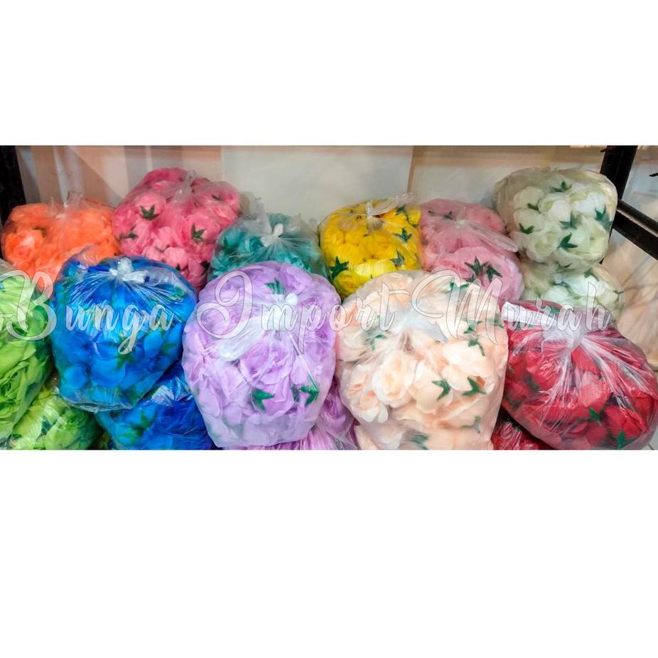 ❅ BUNGA MAWAR KUNTUM ISI 100/ARTIFICIAL/BUNGA/PERNIKAHAN/SURABAYA/IMPORT ☟