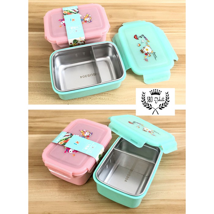 Kotak makan anak Sanrio 304 stainless BPA Free / Lunch Box Double Layer 304 STAINLESS anti bocor