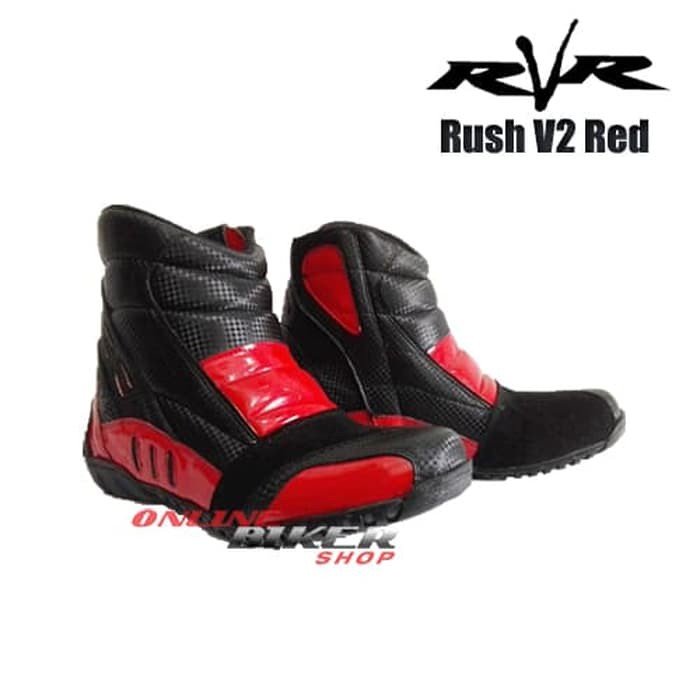 STOK TERBATAS Sepatu Touring RvR Rush V2 Red