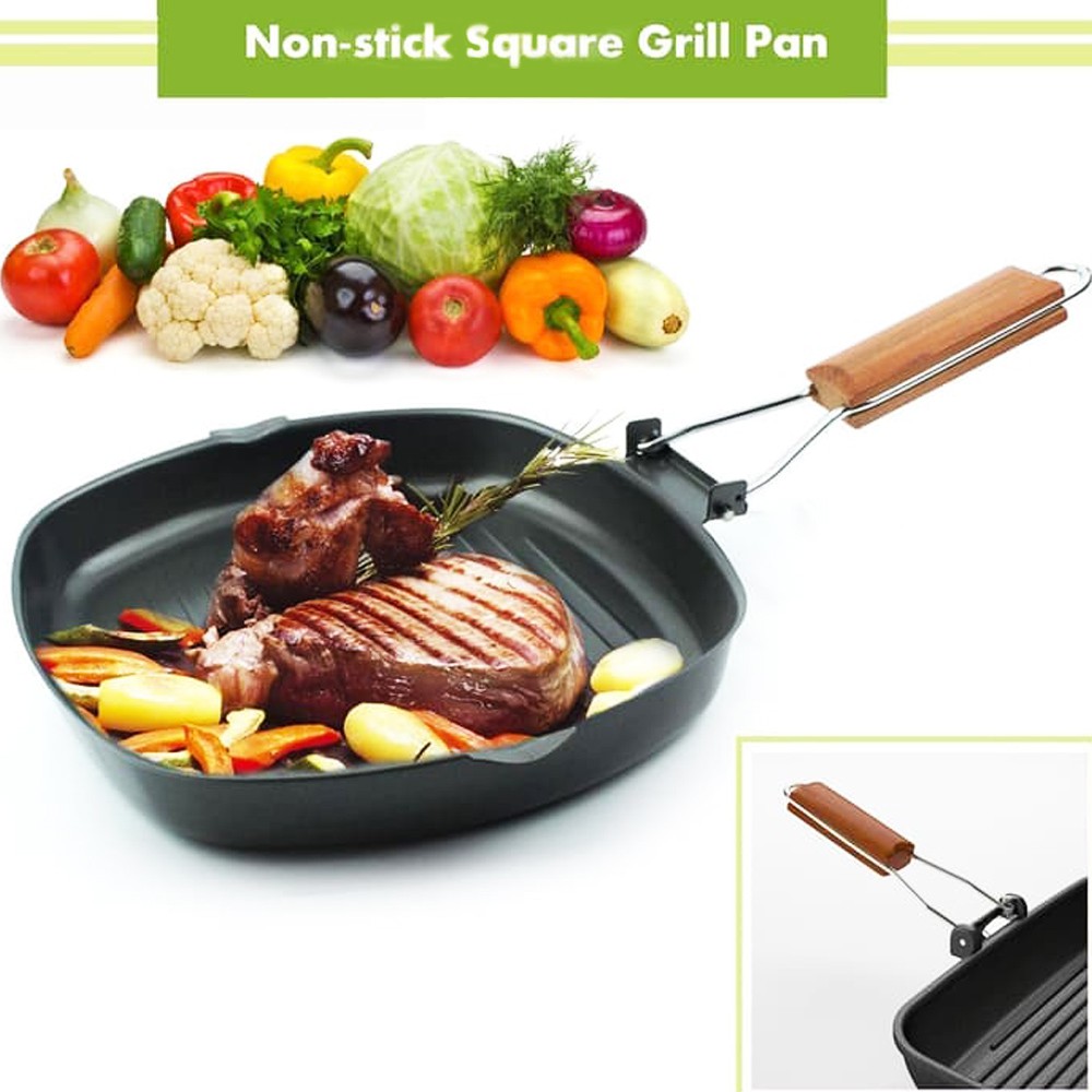 Wajan Anti Lengket Lipat Square Grill Pan 20 cm - G2403