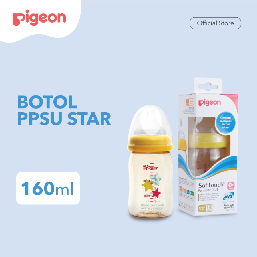 Botol Susu Bayi PIGEON Botol PPSU  Star 160ml