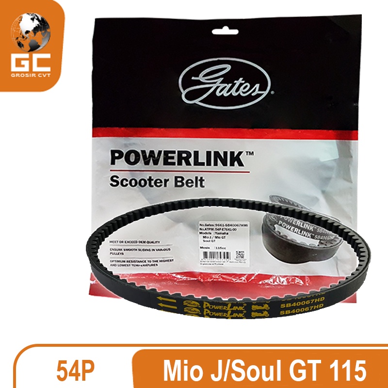 Van belt V Belt Vanbelt Fanbelt Mio J Soul GT Fino X-ride 115 54P Gates Powerlink