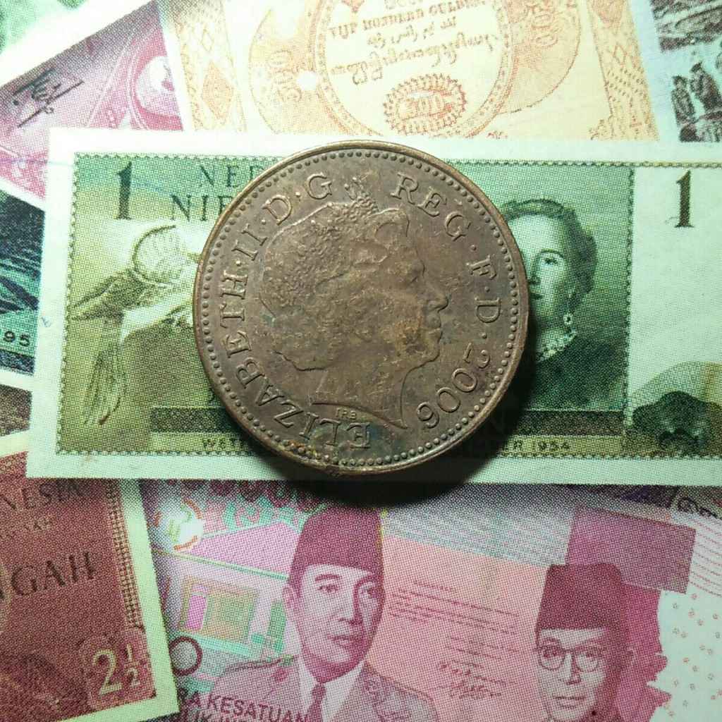 KM 188 - Koin 1 Peny Elizabeth 2 Tahun 2006