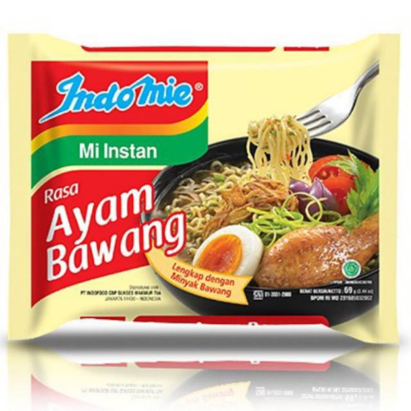

Indomie Ayam Bawang Ecer Satuan