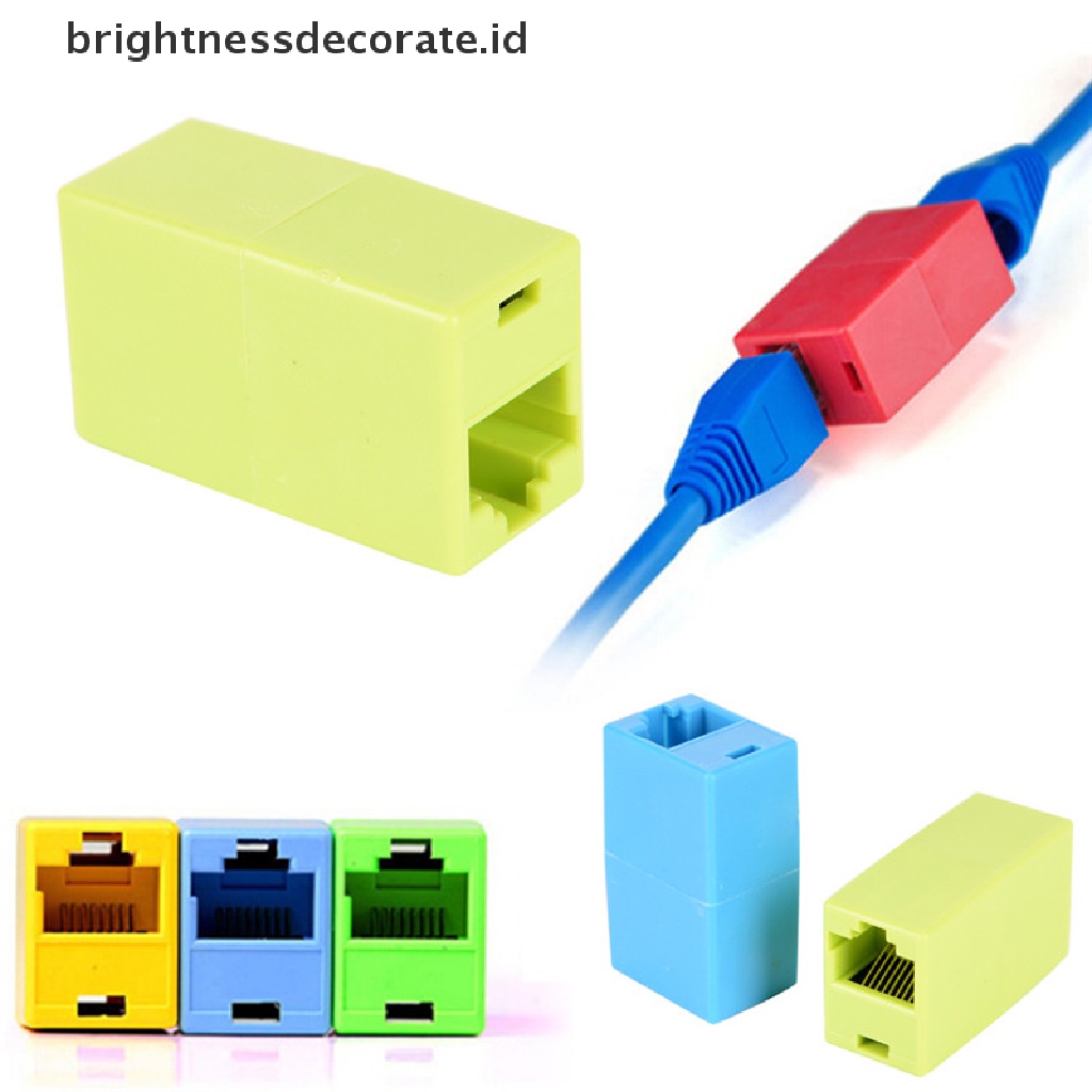 5 Pcs Adaptor Konektor Extender Coupler Jaringan LAN Ethernet RJ45 Female Ke Female