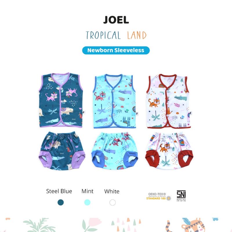 SNI Setelan baju bayi singlet newborn Premium Joel  baju bayi baru lahir perempuan laki-laki celana kodok kaos bayi atasan bayi kutung lengan pendek import