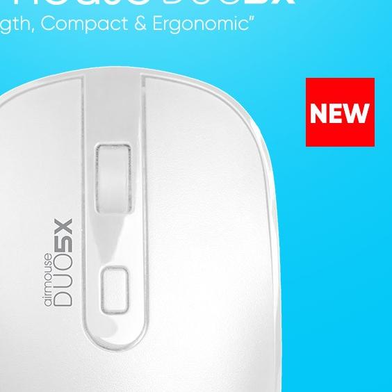 ✮ Mouse Wireless & Bluetooth 5.0 Alcatroz AirMouse Duo 5X Silent Click | 1600 CPI [ Garansi Resmi 2 