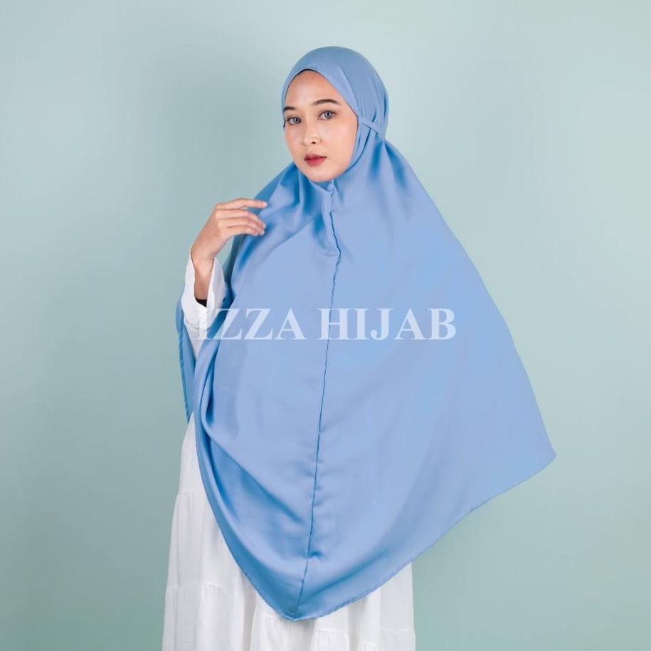 hijab instan jumbo xxxl syar'i non pet tali pisah bahan wolfis