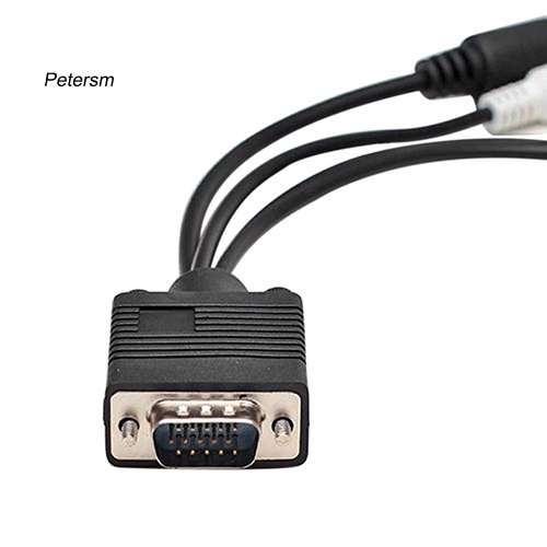 Kabel Adapter Konverter Vga Ke S-Video 3 Rca Av Tv Out Untuk Pc Laptop