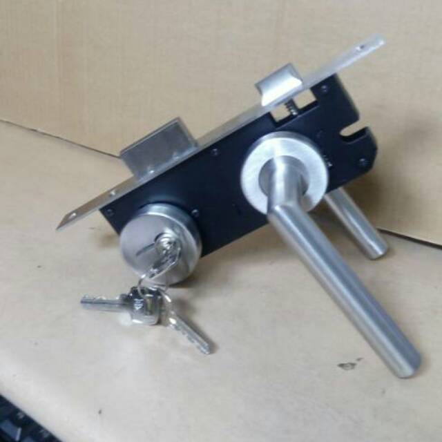 Kunci Pintu Minimalis set handle pintu steinless dan body kunci & silinder