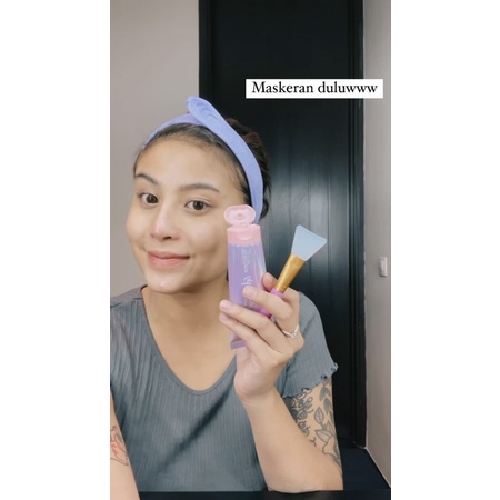 4 BANDANA UNGU LUXCRIME BANDANA MANDI BANDO SALON BANDO MASKER HEADBAND UNGU BANDANA MANDI BANDANA MASKER ORGANIK